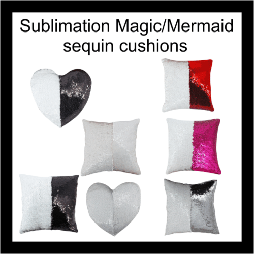 Sublimation Magic mermaid sequin cushoin