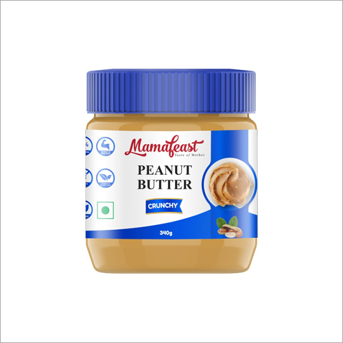 340gm Crunchy Peanut Butter - 340g X 12pc, 24 Months Shelf Life, Vegan Ingredients with Peanuts, Sugar & Iodized Salt