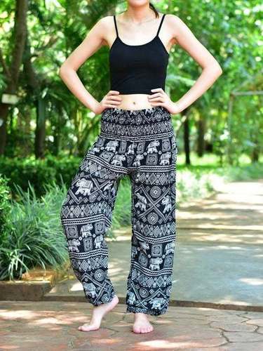 Women's Boho Elephant print Harem Yoga Pants