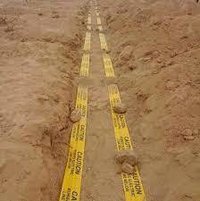 Underground Warning Tape - Pp Material, 100 Meter Length, Up To 54 Inch Width | Customized Thickness 0.1-1.2 Mm, Multi-purpose Use For Gas, Electric, And Water Pipeline Marking