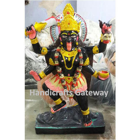 Black Handmade Marble Kali Mata Statue For Home Temple