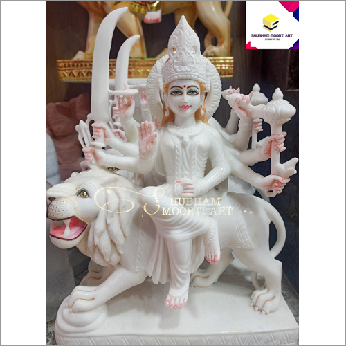 White Marble Durga Maa Statue Size: 1Ft To 6Ft