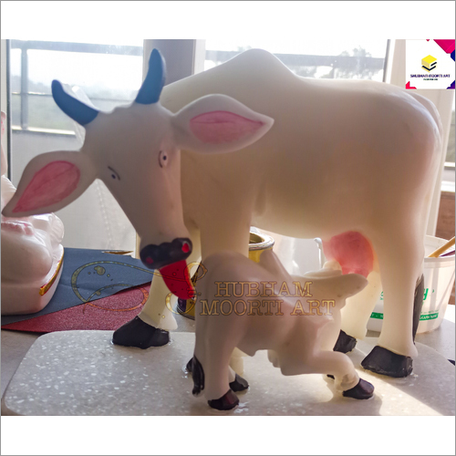 White Marble Cow Statue Size: Different Available
