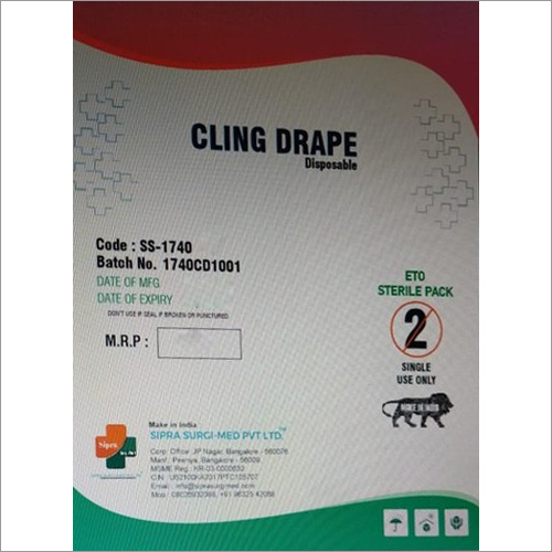 Disposable Cling Drapes - Non-Woven, Sterile | Disposable Usage in Hospitals for Efficient Protection and Coverage
