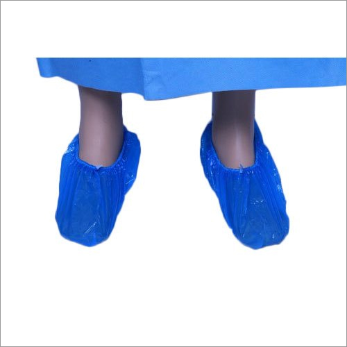 Disposable Shoes Cover With Ankle Length - Non-woven Material, Ankle Length, Blue Color | Disposable For Hospital Usage