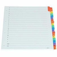 Binder Index Divider (A To Z) - A4 Size - Multicolour Tabs