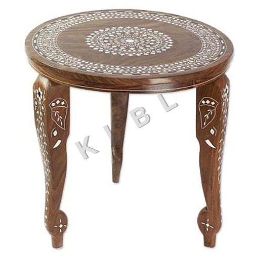 Wooden Round Table By KANHAYA LAL BRIJ LAL (HUF)