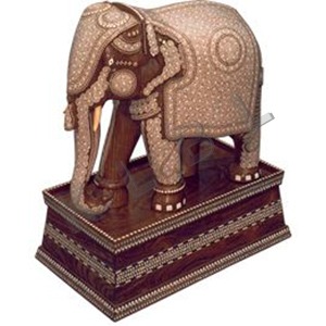 Wooden Inlay Elephant