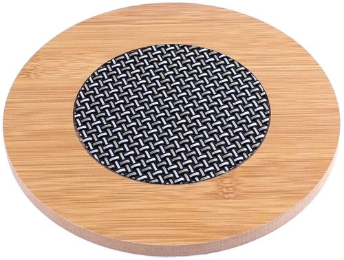 Bamboo Wooden Round Heat Pad By CHEAPER ZONE
