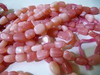 Natural Pink Opal Plain  Nugget Tumbled 10 to 20mm Beads