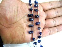 Natural Blue Sapphire Teardrop Plain Drop Smooth Beads.