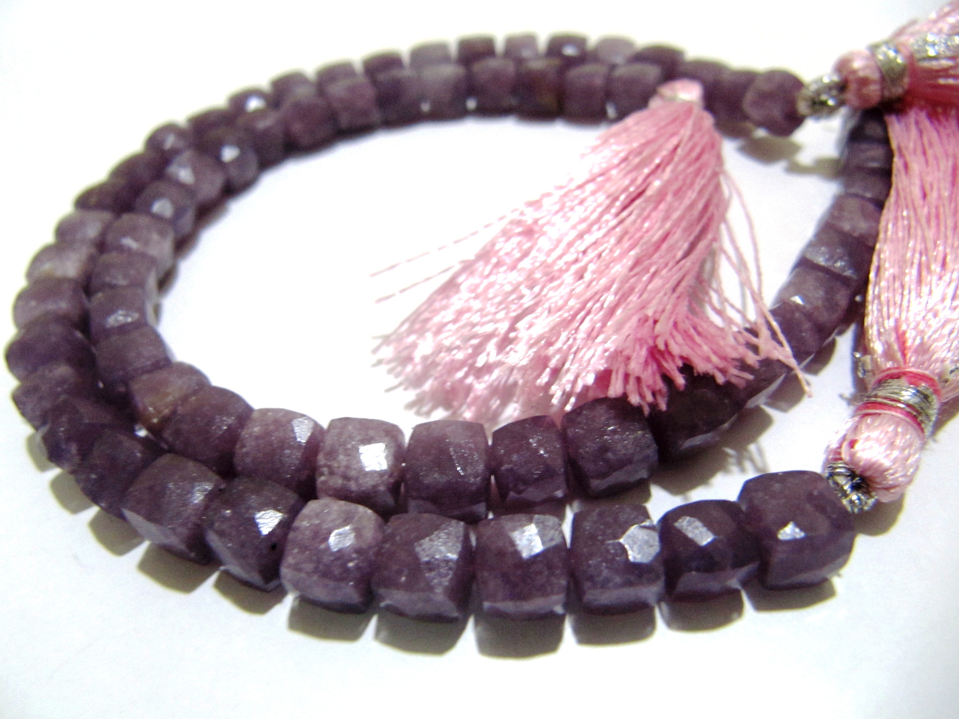 Natural Beads Cube Shape Briolette 6mm to 8mm Beads