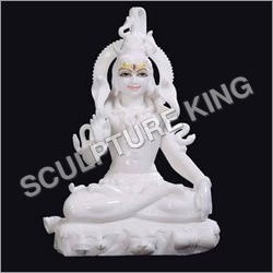 White Marble Shiv Statue
