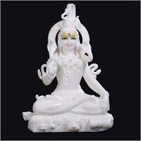 White Marble Shiv Statue
