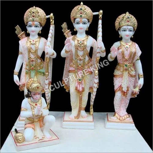 Polished Marble Ram Darbar Statue