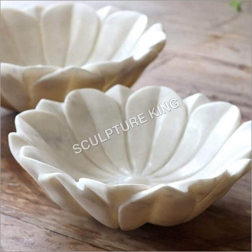 White Marble Leaf Bowl