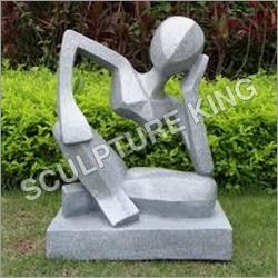 Light Grey Marble Garden Statue