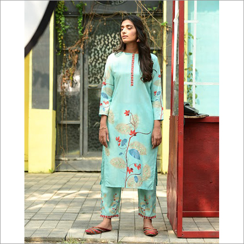 Ladies Muslin Designer Readymade Salwar Kameez Dupatta Set