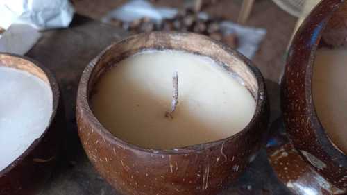 coconut candle By WEOWE WOOD AND COCO WORKS PRIVATE LIMITED