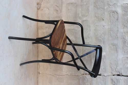 Wood Iron Arm Chair