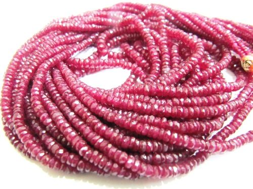 Stone Natural Ruby Red Spinal Rondelle Faceted