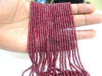 Natural Ruby Red Spinal Rondelle Faceted Top Quality 2 To 3mm Beads