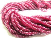 Natural Ruby Red Spinal Rondelle Faceted Top Quality 2 To 3mm Beads