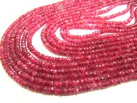 Natural Ruby Red Spinal Rondelle Faceted Top Quality 2 To 3mm Beads