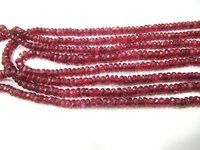 Natural Ruby Red Spinal Rondelle Faceted Top Quality 2 To 3mm Beads