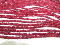 Natural Ruby Red Spinal Rondelle Faceted Top Quality 2 To 3mm Beads