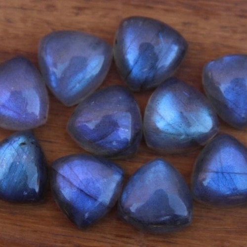 4mm Blue Flash Labradorite Trillion Cabochon Loose Gemstones