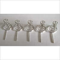 Moisture Meter Battery Contact Spring - Metal Coil With Polished Surface Finish, Silver Color For Industrial Use