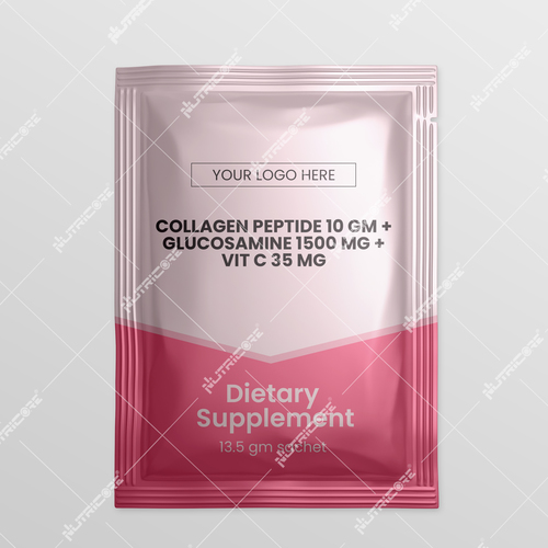 Collagen Peptide Glucosamine Vitamin C Sachet