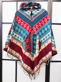 Multi-color Wool Poncho