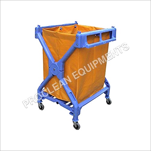 Portable X Shape Plastic Laundry Cart