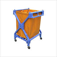 Portable X Shape Plastic Laundry Cart