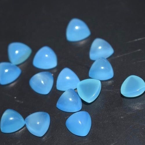 12mm Blue Chalcedony Trillion Cabochon Loose Gemstones