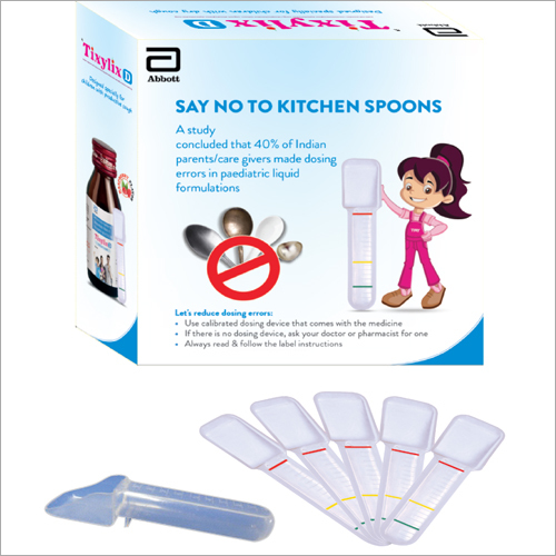 Baby Hollow Spoon With 3 Printed Line Plastic