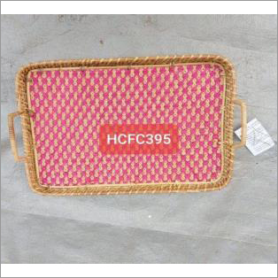 Cane Pink Tray By NORTH EASTERN HANDICRAFTS AND HANDLOOMS DEVELOPMENT CORPORATION LIMITED