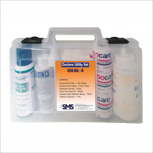 ECG Kit-II Doctors Utility Set - Plastic, 12x8x4 Inches | Portable, Organized, Durable, Pre-Sterilized, Reliable