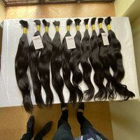 Natural Color Silky Straight Human Bulk Hair