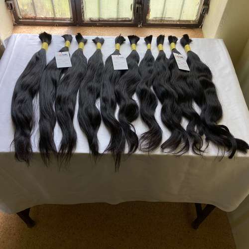 Natural Black Raw Unprocessed Brazilian/indian Virgin Human Bulk Hair