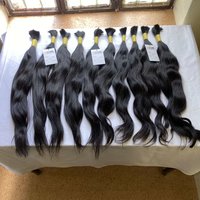 Natural Black Raw Unprocessed Brazilian/indian Virgin Human Bulk Hair