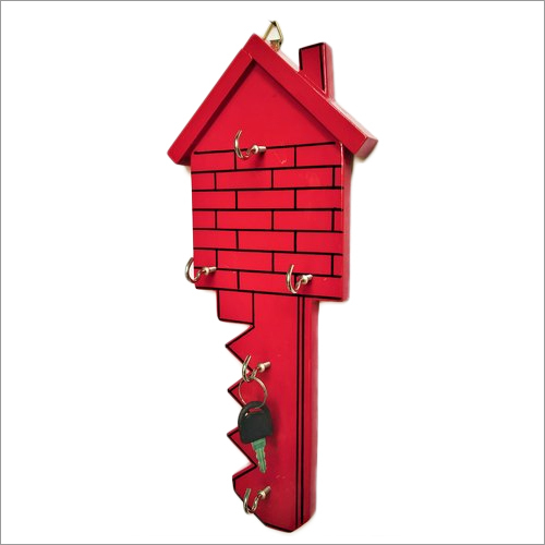 Wooden House Shape Key Holder