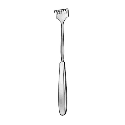 Volkmann Retractor - Stainless Steel 21.5 cm, Polished Finish, Ergonomic Handle, Multiple Fine Teeth