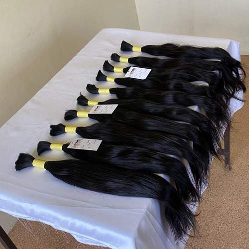 Natural Color Black Women Soft & Silky High Quality 100% Virgin Indian/brazilian Bulk Human Hair