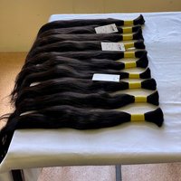 Natural Color Black Women Soft and Silky High Quality Virgin Indian and Brazilian Bulk Human Hair