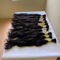 Natural Color Black Women Soft and Silky High Quality Virgin Indian and Brazilian Bulk Human Hair