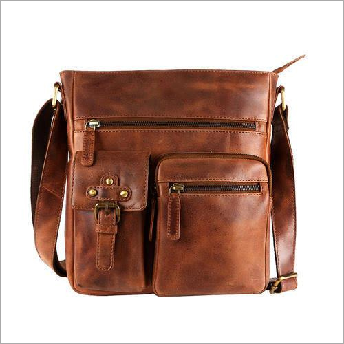 Unisex Brown Leather Bags