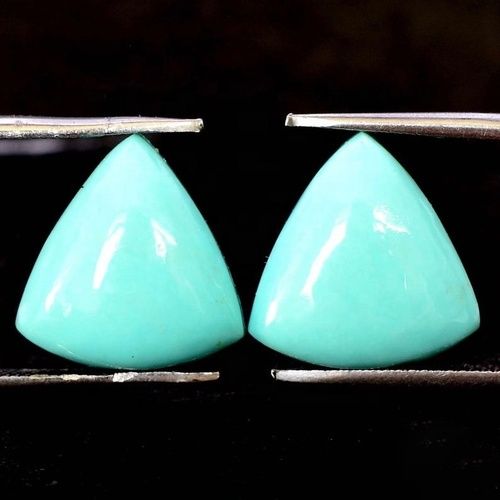 3mm Sleeping Beauty Turquoise Trillion Cabochon Loose Gemstones